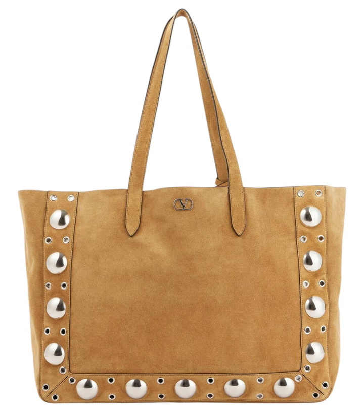 Photo: Valentino Garavani Nellcôte Large studded suede shopper