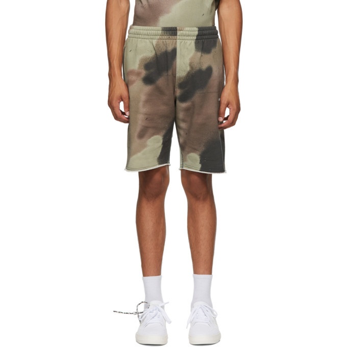 Photo: Off-White Green and Brown Camo Arrows Shorts
