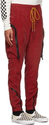 Rhude Red Cupro Yachting Cargo Pants