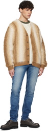 Uniform Bridge Beige Stripe Cardigan