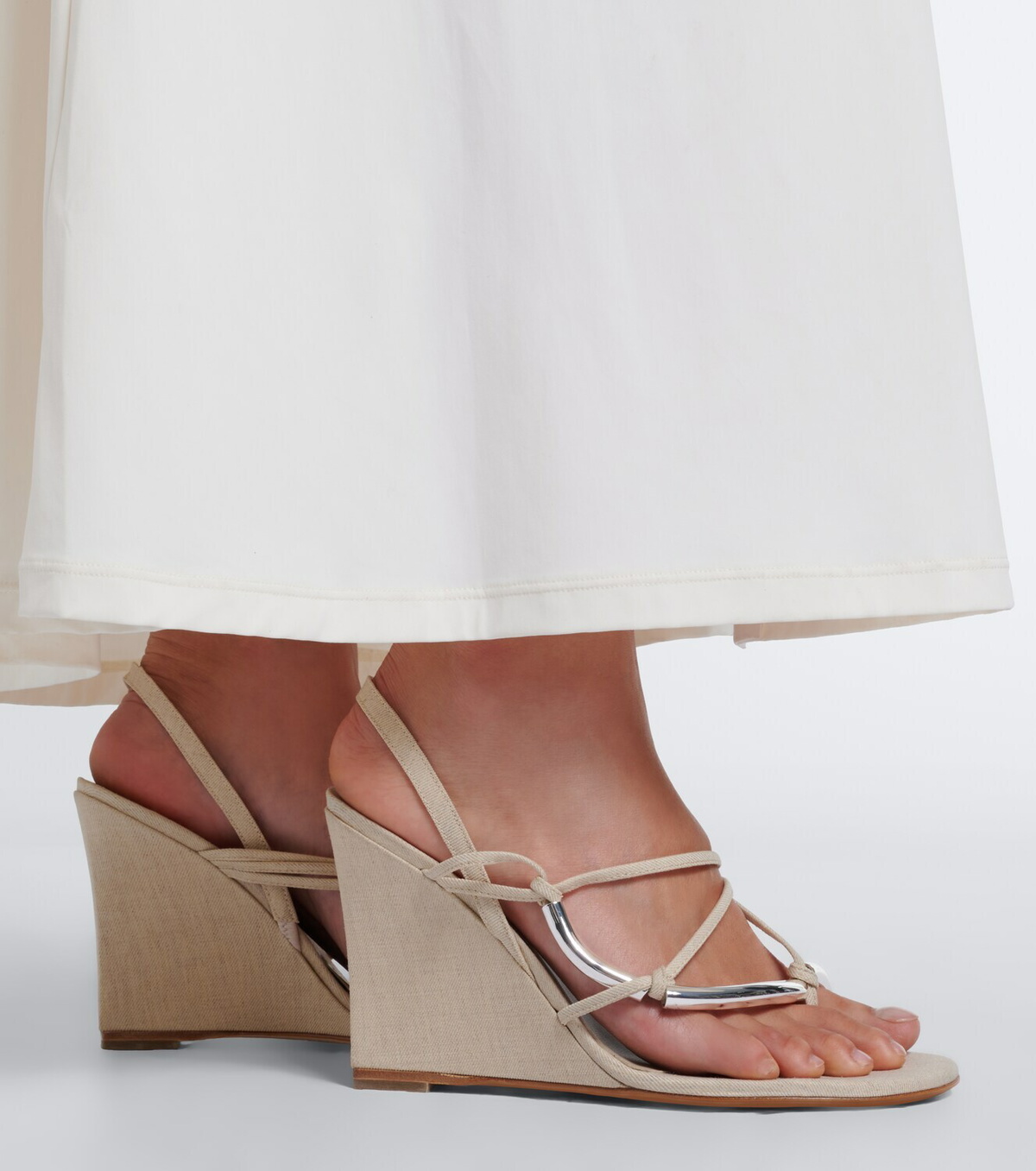 Christopher Esber Molten wedge thong sandals