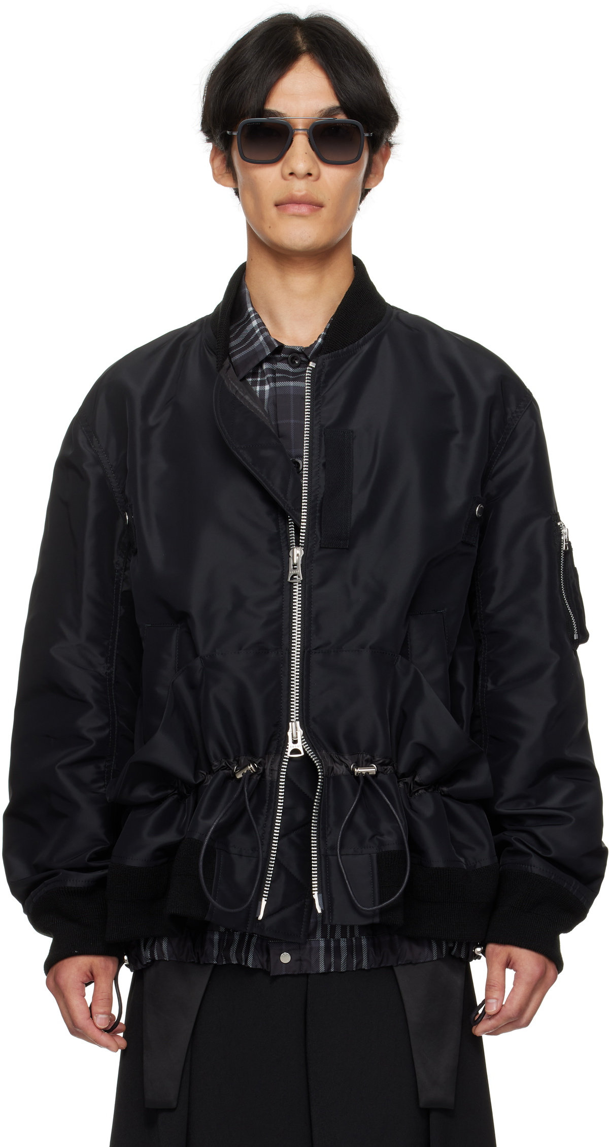 [最終値下げ]ASKYY BONDING BOMBER JACKET sacai Suiting Bonding Blouson Black | HAVEN