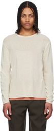 AURALEE Off-White Summer Cashmere Crewneck Sweater