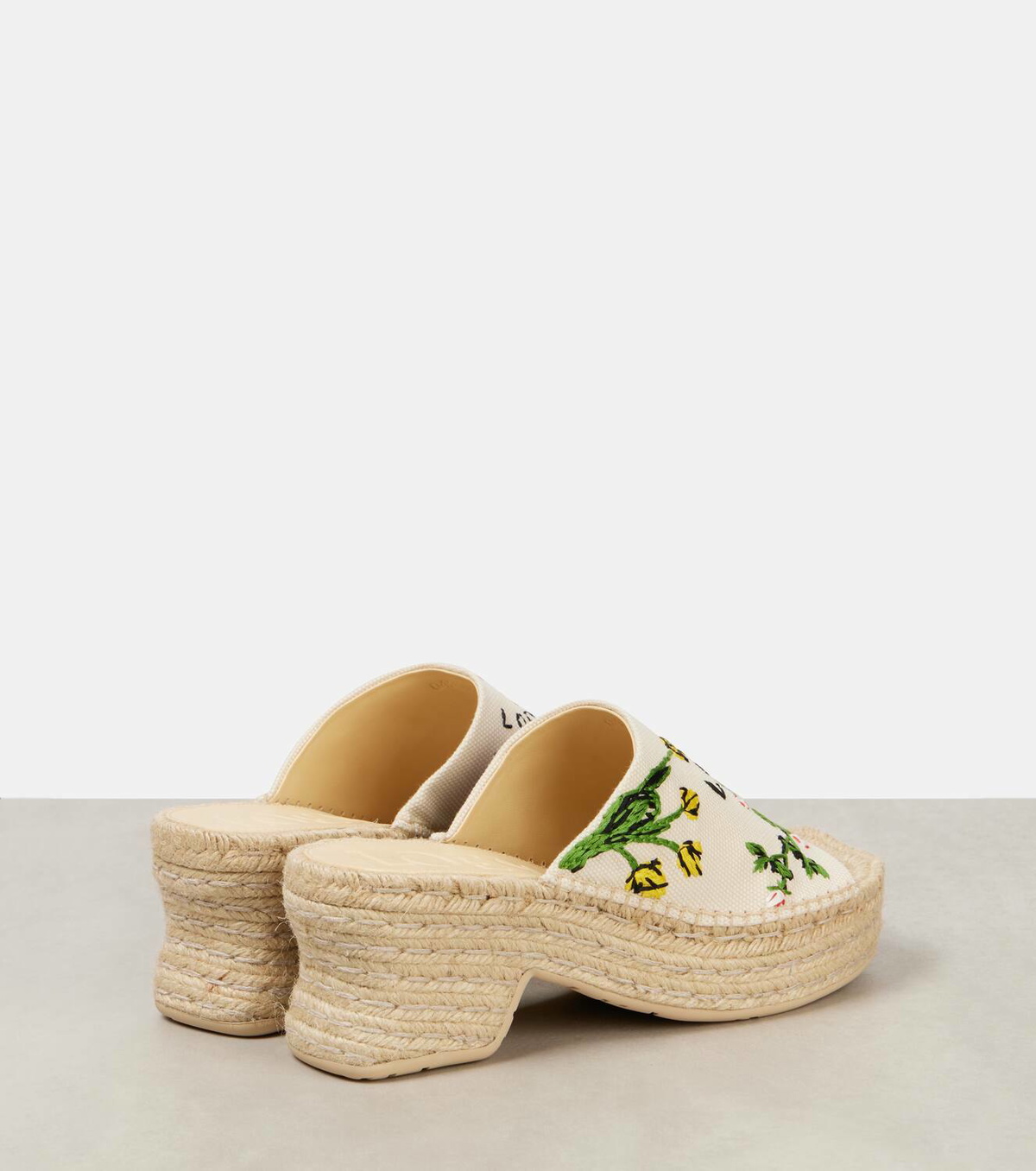Loewe Paula's Ibiza Petal 80 platform mules