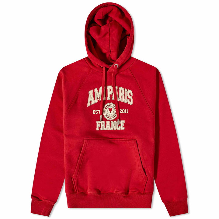 Photo: AMI Men's Paris FR Hoody in Red