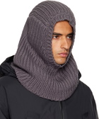 Y-3 Gray Knitted Hood Balaclava