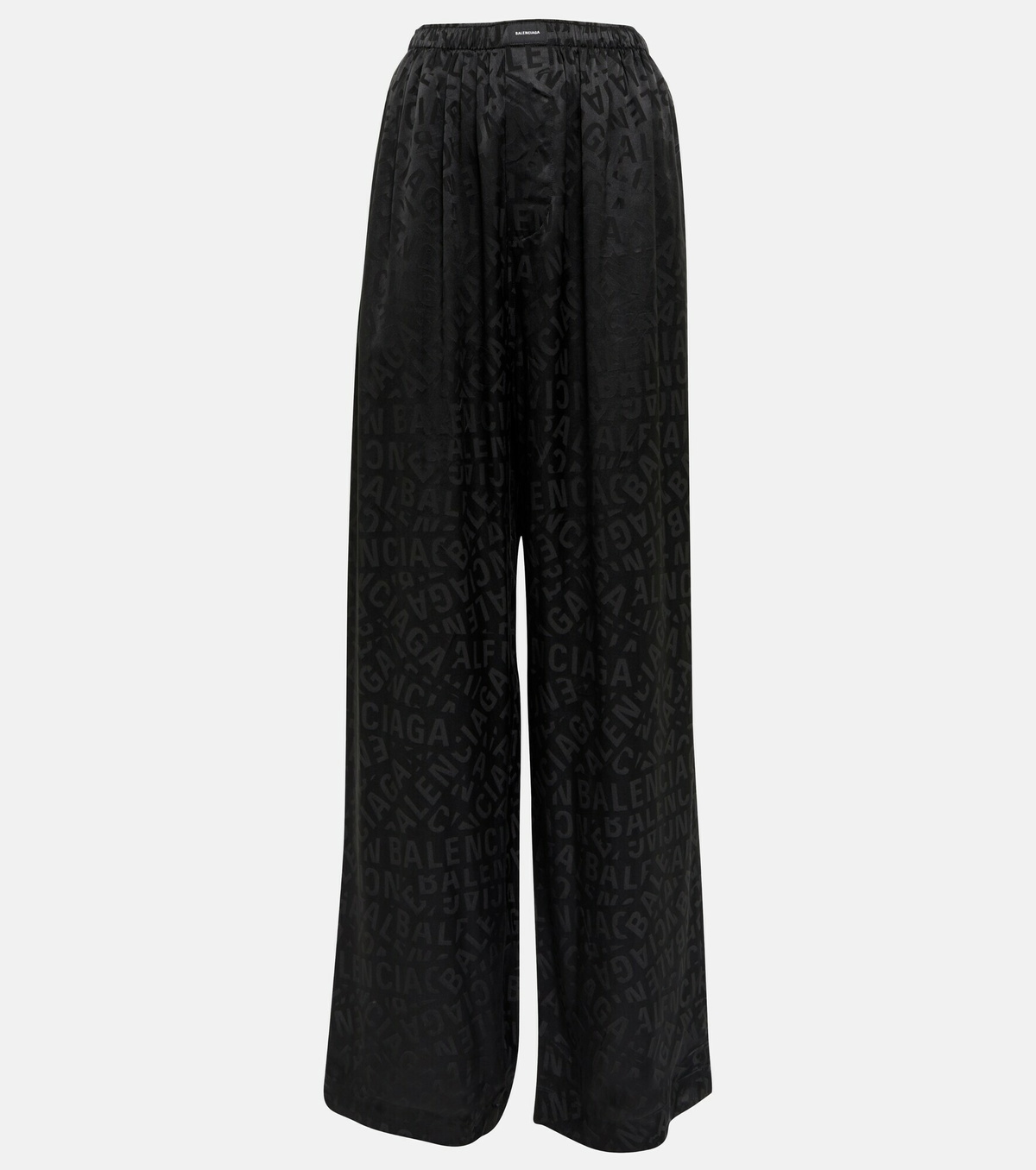 Balenciaga - Logo silk jacquard wide-leg pants Balenciaga