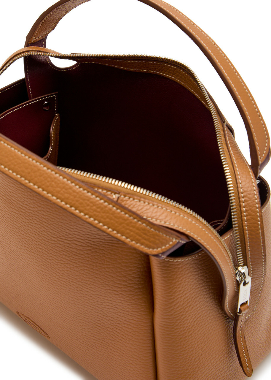 Tods Grained Leather top Handle bag - Beige - One Size