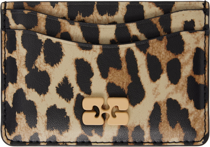 Photo: GANNI Beige Leopard Printed Bou Card Holder