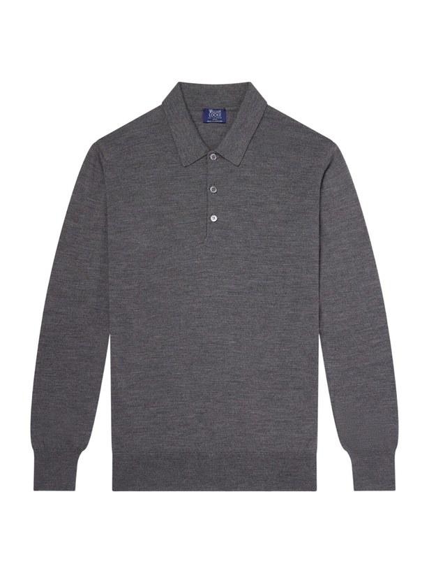 Photo: William Lockie - Virgin Wool Polo Shirt - Gray
