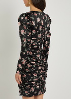 Dolce & Gabbana Floral-print Ruched Stretch-silk Mini Dress Multicoloured 1