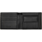 BALMAIN Black Smooth Leather Trifold Wallet