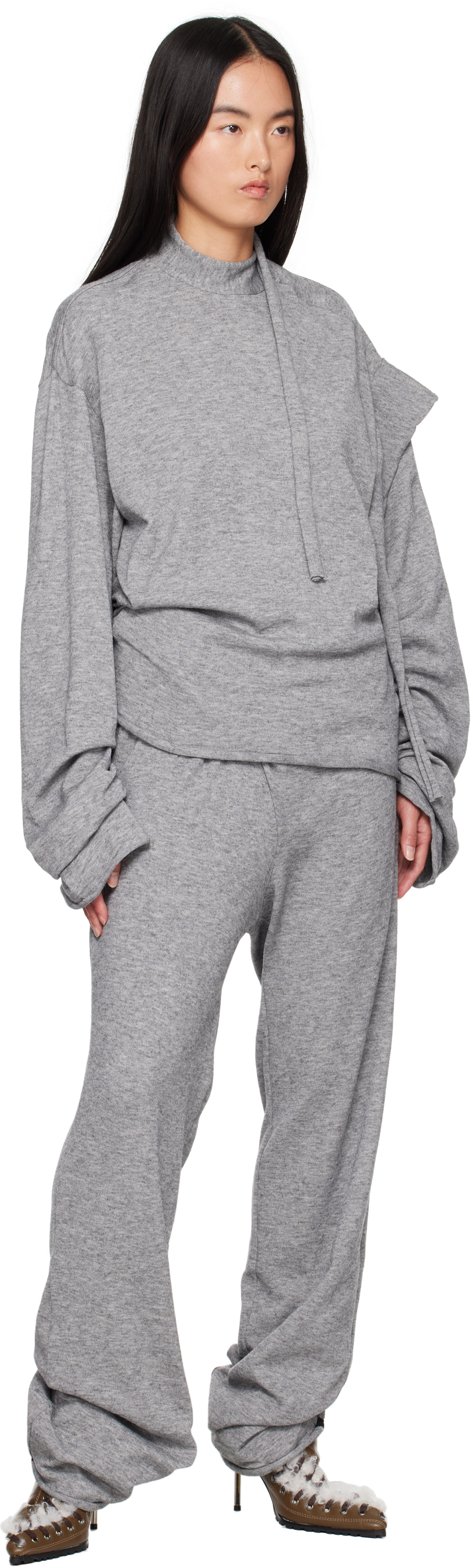 Ottolinger Gray Knit Lounge Pants