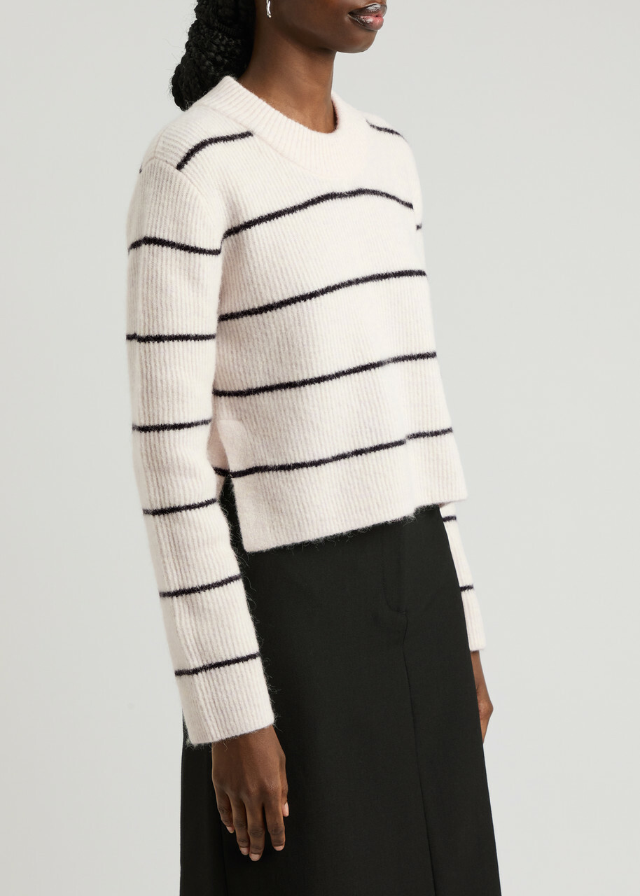 Day Birger ET Mikkelsen Gaby Striped Brushed-knit Jumper Off White