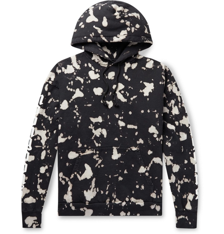 Photo: Noon Goons - Logo-Print Bleached Loopback Cotton-Jersey Hoodie - Black