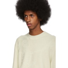 Alexander McQueen Off-White Wool Textured Skull Sweater