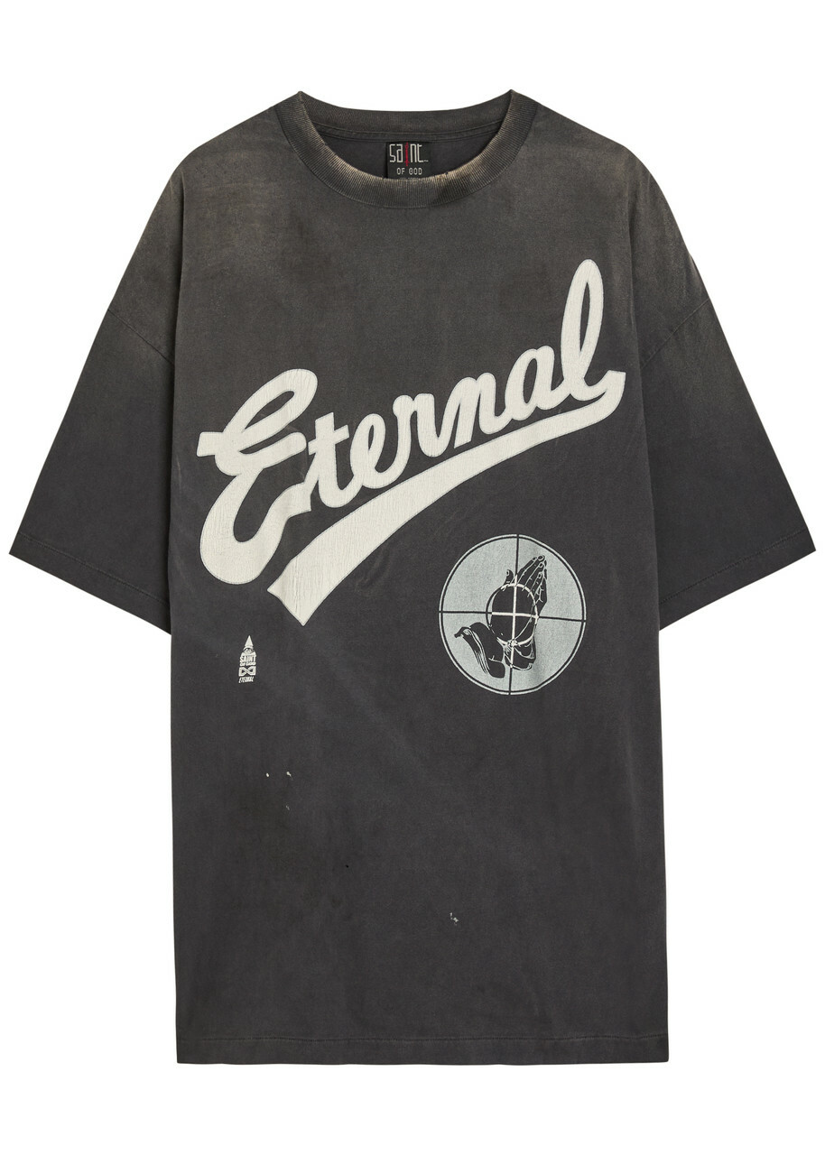 SAINT Mxxxxxx - Saint Seiya Printed Cotton-Jersey T-Shirt - Gray