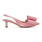Marc Jacobs Pink Satin Bow Slingback Heels