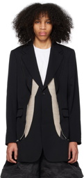 Comme des Garçons Homme Plus Black Layered Blazer