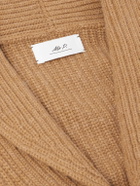 Mr P. - Ribbed Wool and Cashmere-Blend Cardigan - Brown