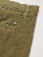 NN07 - Crown Straight-Leg Linen Shorts - Green