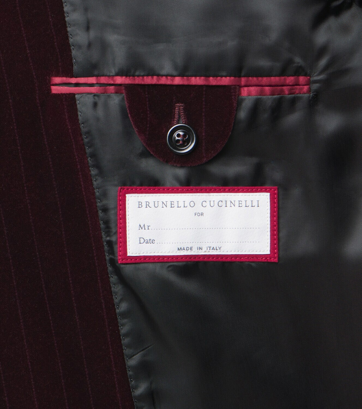 Brunello Cucinelli Pinstripe cotton velvet double-breasted blazer