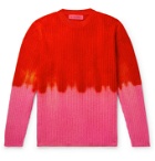 The Elder Statesman - Ribbed Tie-Dyed Cashmere Sweater - Multi