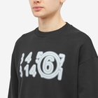 Maison Margiela Men's Zoom Logo Crew Sweat in Black