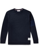 Thom Browne - Rugby Striped Cotton-Jersey T-Shirt - Blue