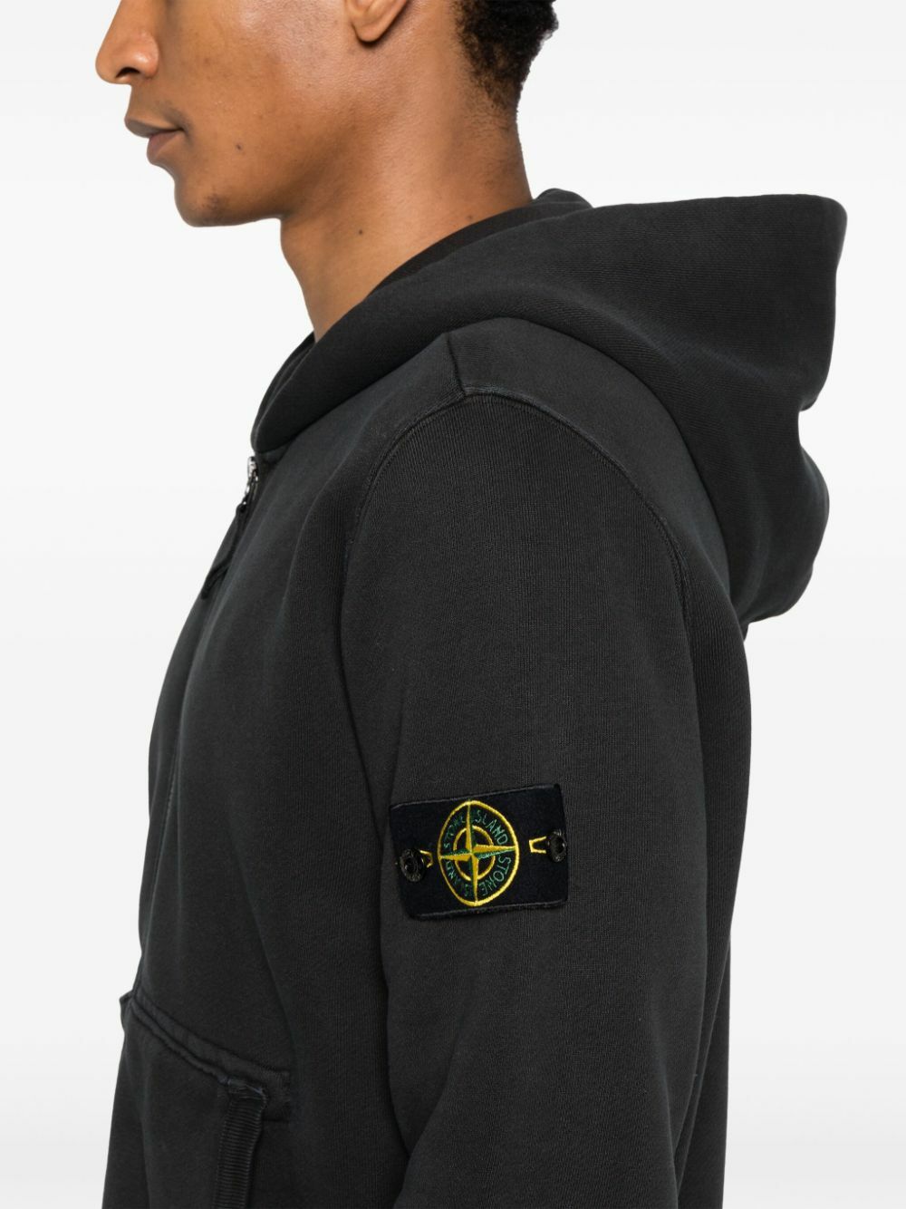 最安 STONE ISLAND Island Stone Application Compass With Sweatshirt - トップス