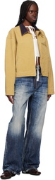 AMBUSH Tan Cropped Canvas Work Jacket