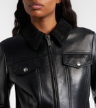McQueen Peplum leather jacket