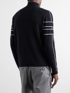 BOGNER - Kuno Striped Jacquard-Knit Wool Half-Zip Ski Midlayer - Black