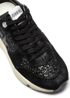 Golden Goose Running Sole Suede Sneakers Black And White