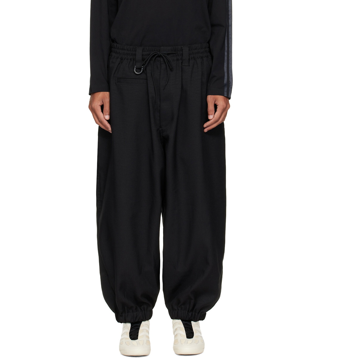 Y-3 Black Sport Uniform Cuffed Trousers