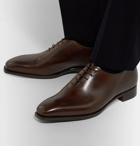 George Cleverley - Alan 3 Whole-Cut Leather Oxford Shoes - Dark brown