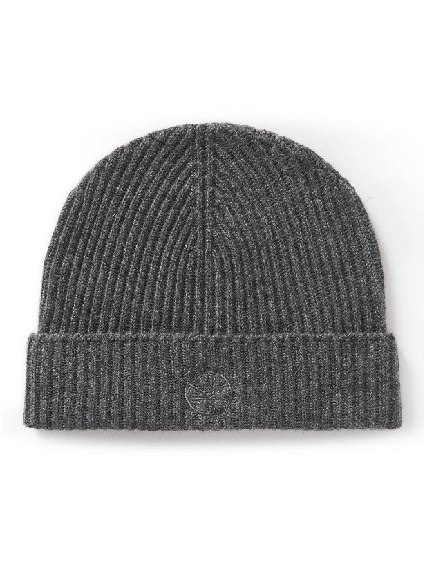 Photo: Kingsman - Logo-Embroidered Ribbed Cashmere Beanie