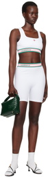Casablanca White Seamless Sports Bra