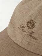 Loro Piana - Logo-Embroidered Linen Baseball Cap - Brown