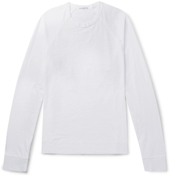 Photo: James Perse - Slub Cotton-Jersey Sweatshirt - White