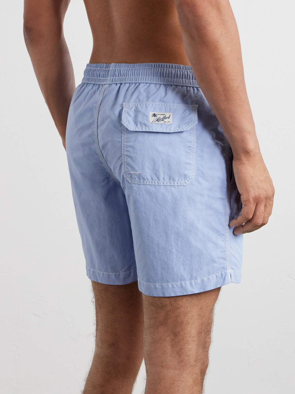 Hartford - Slim-Fit Mid-Length Swim Shorts - Blue