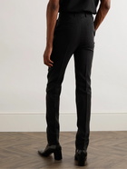 SAINT LAURENT - Slim-Fit Faille Trousers - Black