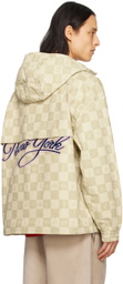Tommy Jeans Beige Checkerboard Chicago Jacket
