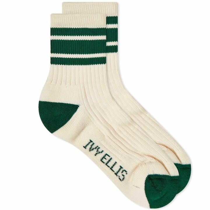 Photo: Ivy Ellis Socks Women's Vintage Cotton Sport Quarter Sock in Namath