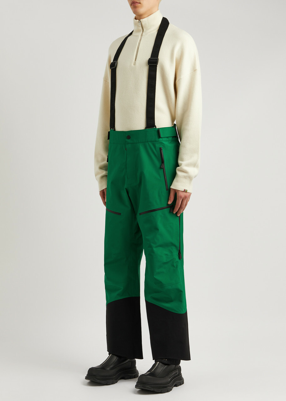 Moncler Grenoble Panelled Gore-tex ski Trousers Green