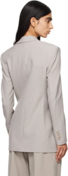 BOSS Gray Regular-Fit Double-Breasted Blazer