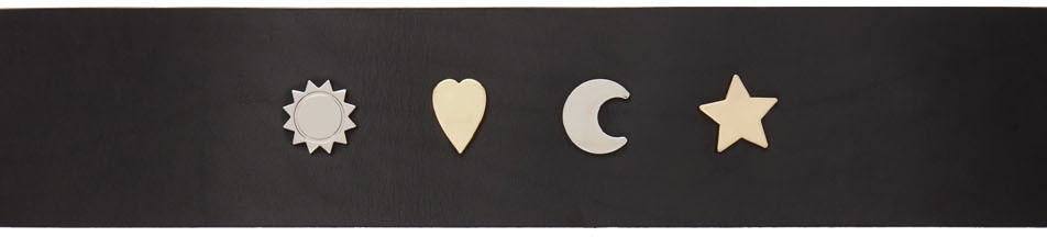 Charles Jeffrey Loverboy Black Supa Wide Studded Belt Charles