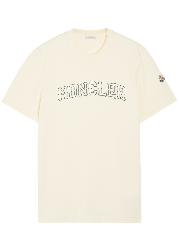 Photo: Moncler Logo-print Cotton T-shirt Multicoloured 1
