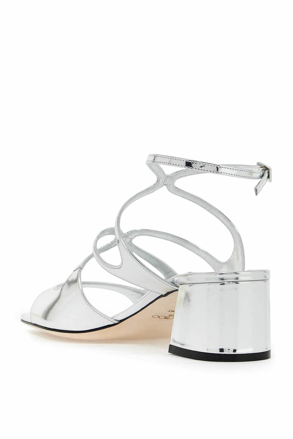 【JIMMY CHOO】Azilia 45 リザード風レザー サンダル JIMMY CHOO Azila 45 メタリックレザー サンダル | NET-A-PORTER