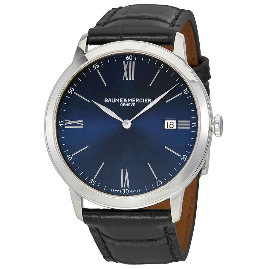 Baume et Mercier Classima Blue Dial 40mm Mens Watch MOA10324